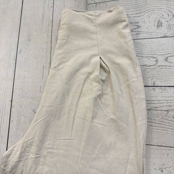 NWT Lulus Women's Medium Tan High Waist Wide Leg Pleated Trouser Pants - Picture 1 of 8